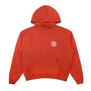 New Eric Emanuel EE Basic Hoodie Pullover Rust Orange Large